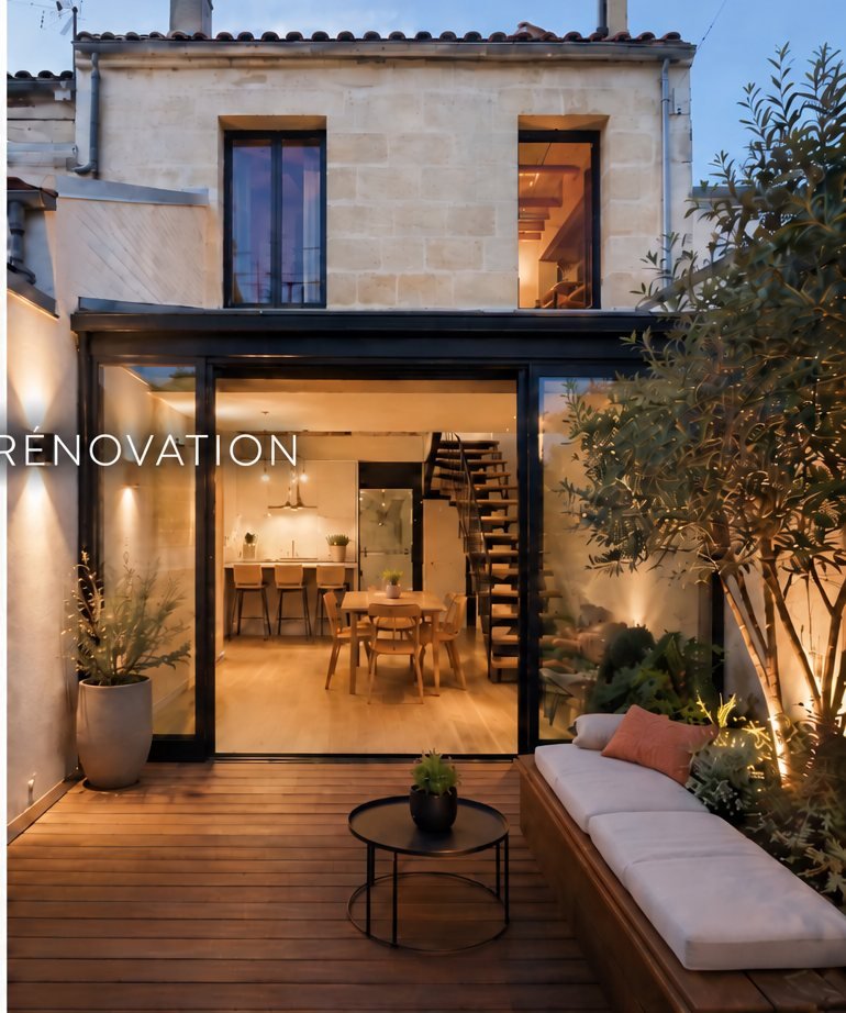 Maison après rénovation et ouverture, Maison-Laffitte